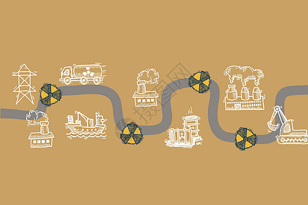 核能工业动漫插画