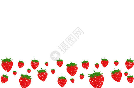 草莓二分之一留白背景图片