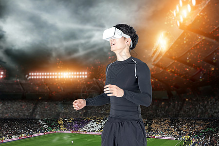 观看虚拟足球比赛图片