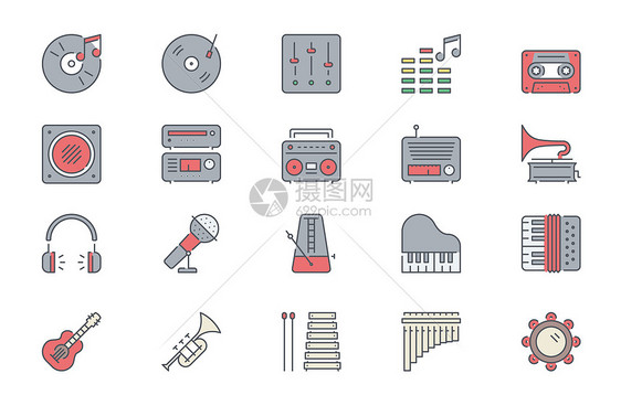 音乐乐器元素图片