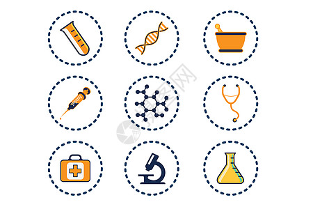 医疗图标dna分子结构图高清图片