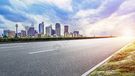 汽车公路海报背景图片