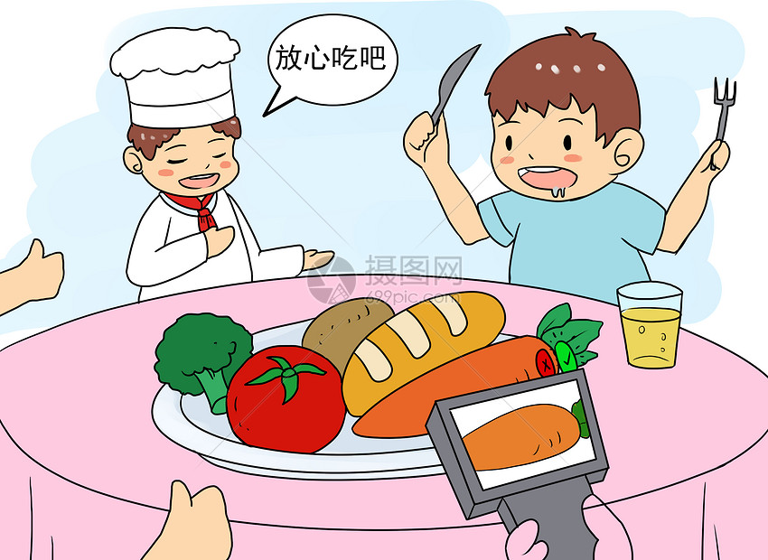 食品安全漫画图片