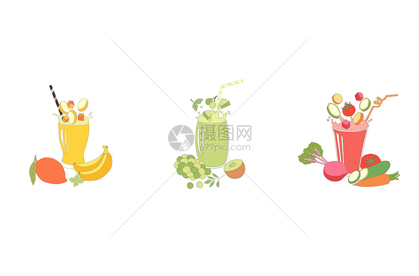 饮料插画素材图片