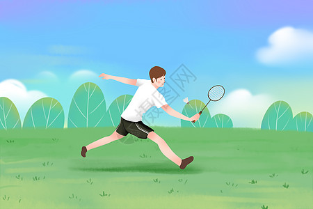 打羽毛球打羽毛球的男生高清图片