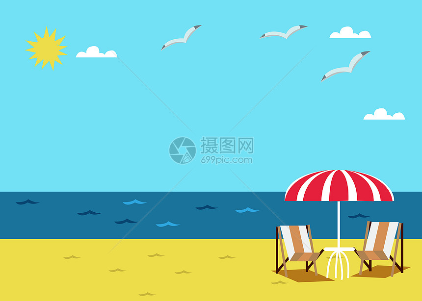 夏日海边图片