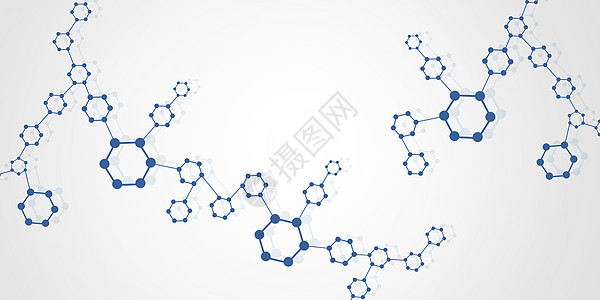 六边形分子结构背景背景图片