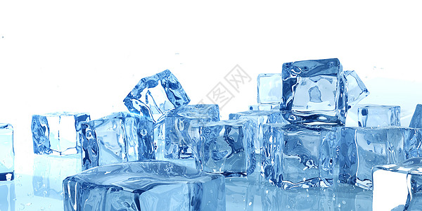 冰海鲜清新凉爽冰块背景设计图片