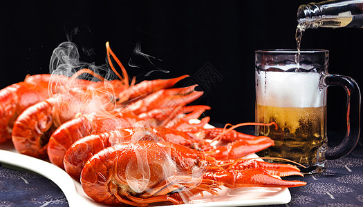 传统美食小龙虾小龙虾背景设计图片