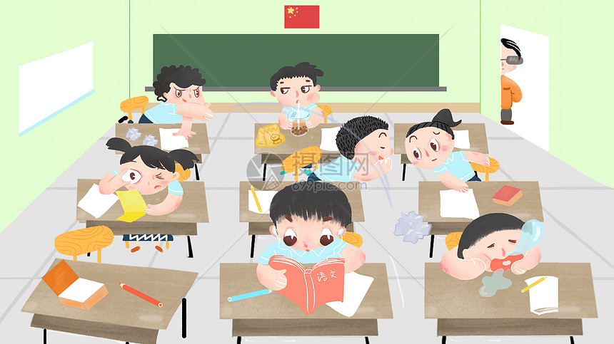 教室自习学生时代图片