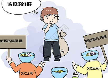 投资漫画背景图片