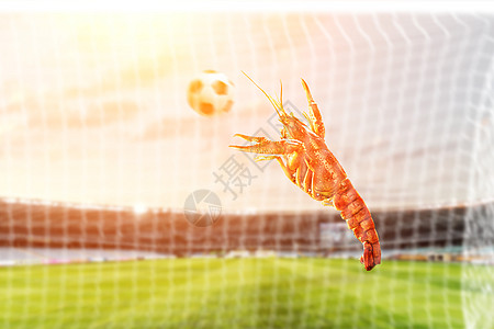 小龙虾与足球图片