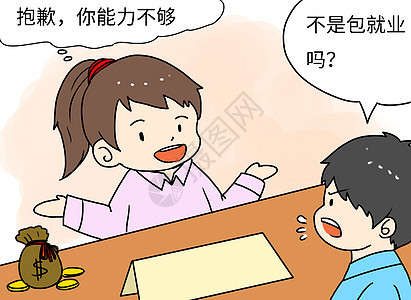 面试漫画图片