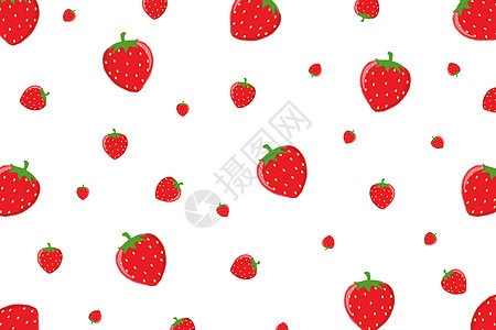 可爱草莓背景背景图片