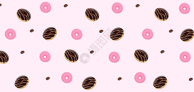 休闲零食甜甜圈插画