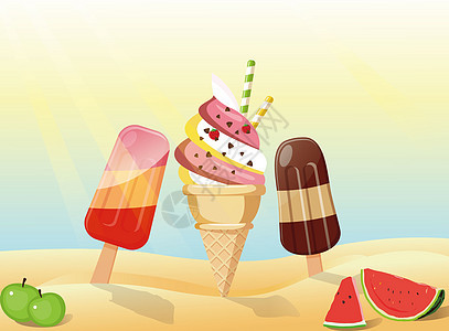 冰淇淋 冰棒图片