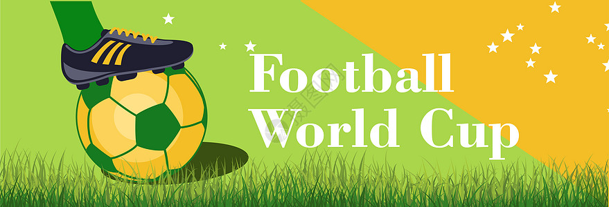 世界杯草地足球世界杯插画