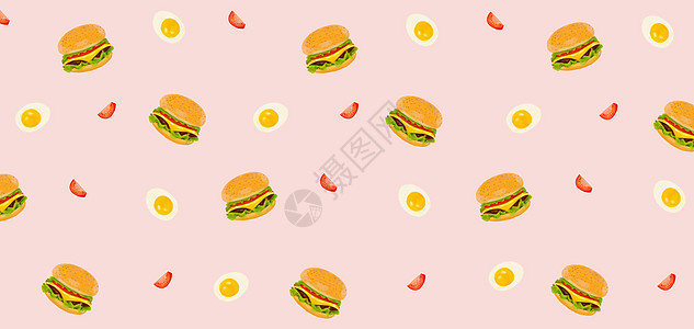汉堡包快餐边框高清图片