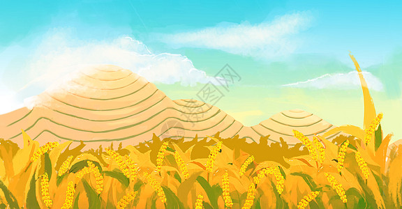 珍惜粮食粮食插画_珍惜粮食粮食卡通_珍惜粮食粮食插图_手绘_板绘_摄