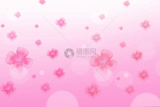 唯美粉红色花瓣插画图片