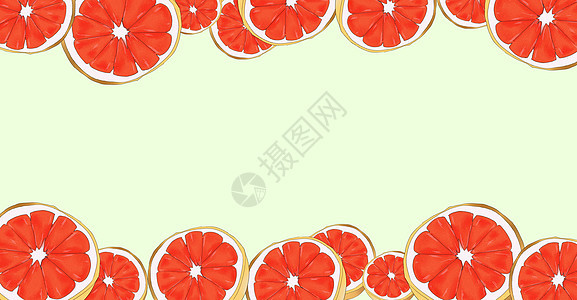 唯美水果血橙插画图片