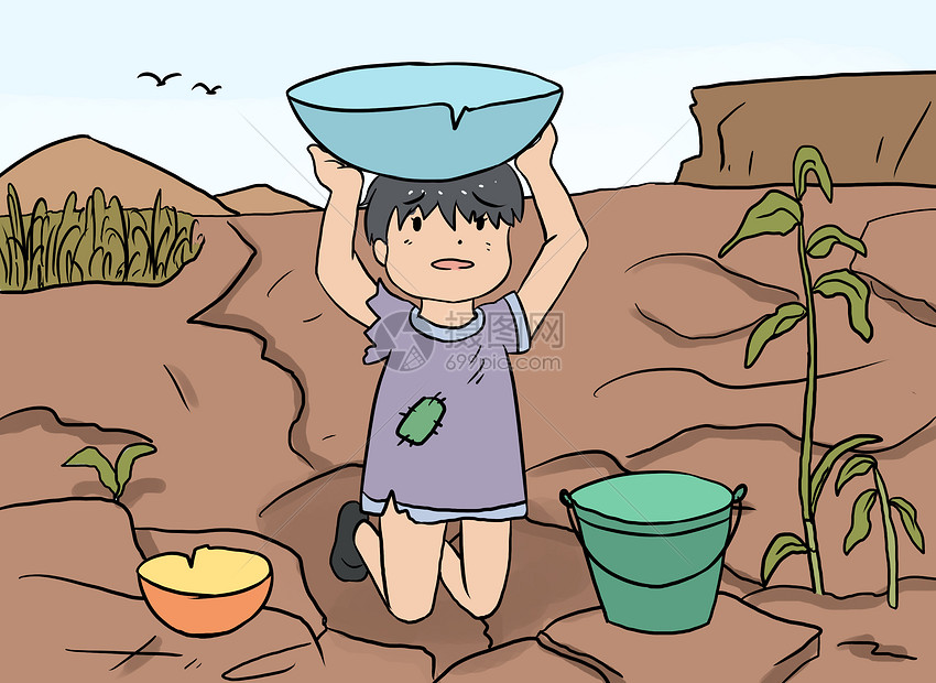 世界防治沙漠化和干旱漫画