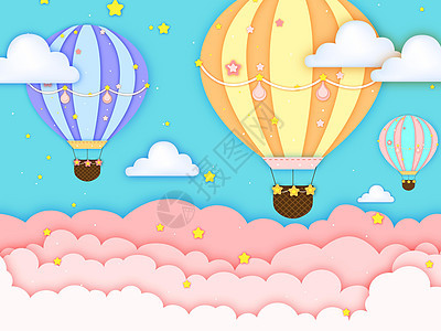 热气球的旅行背景图片