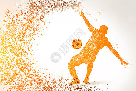 足球运动剪影图图片