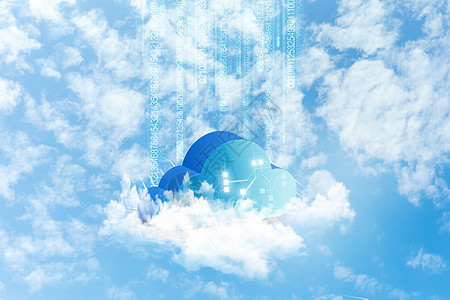 云数据存储云端科技云服务高清图片