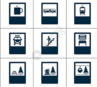 标志图标休息图标等公车高清图片