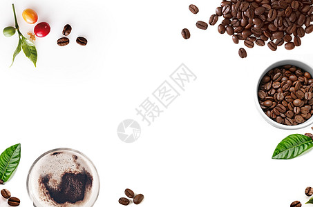 咖啡豆背景背景素材饮品高清图片