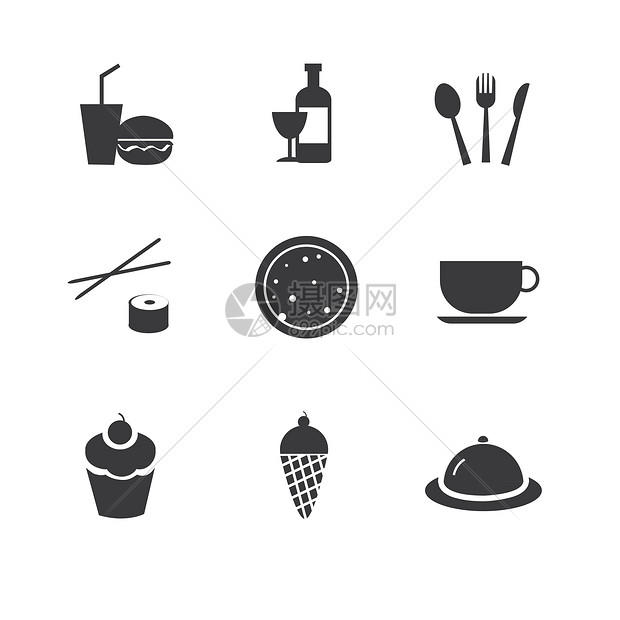 食品正负形图标