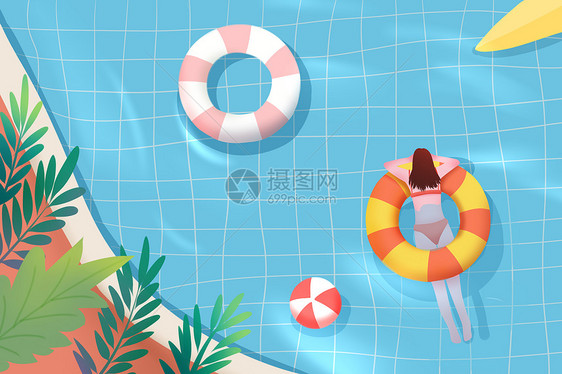 夏季游泳度假图片