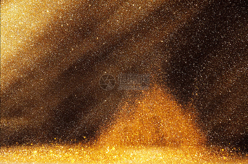 金色粒子光斑背景图片