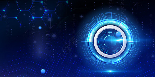 蓝色科技网络新时代5G科技展板