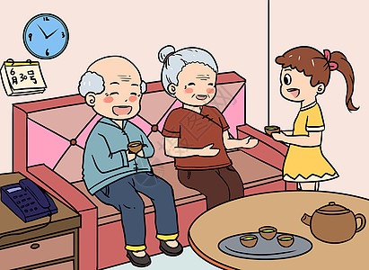 关爱老人医疗漫画漫画高清图片