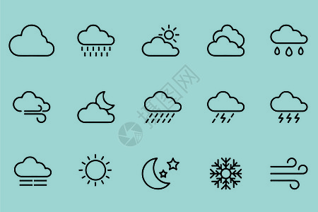 图标天气天气图标插画