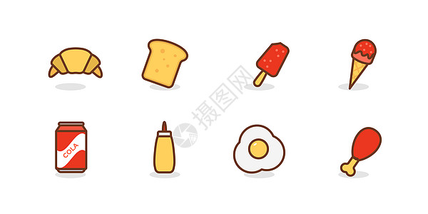 食品icon食品图标插画