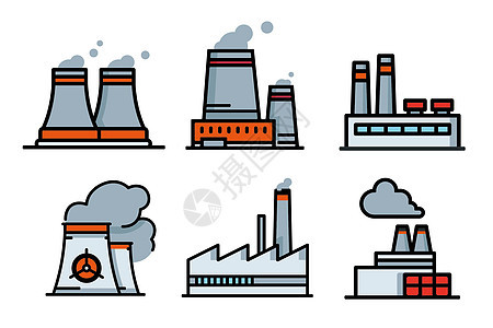工业污染图标背景图片