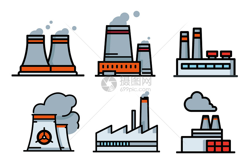 工业污染图标图片