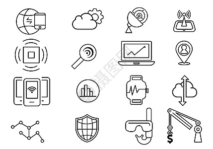 手机科技网络科技图标插画