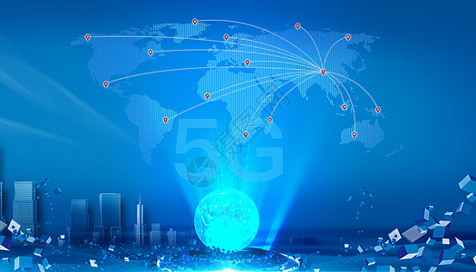 中国世界地图创意5G时代设计图片