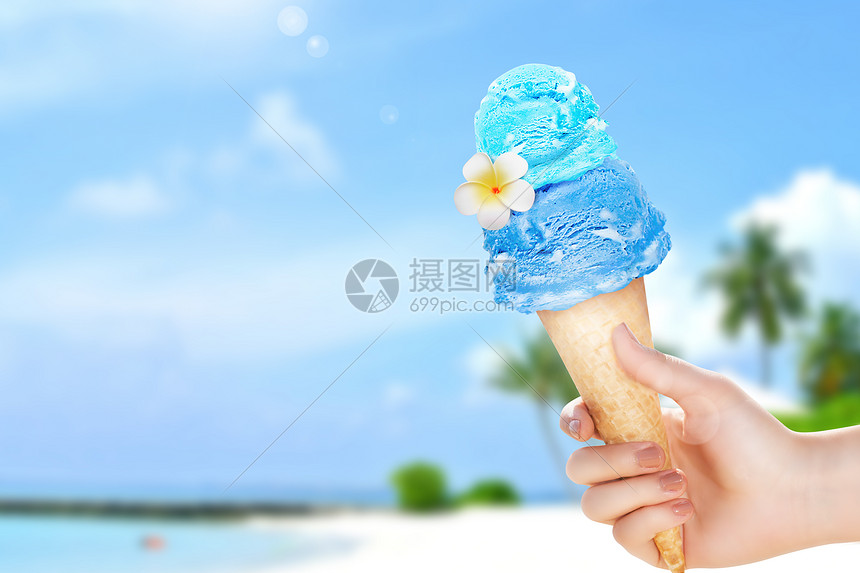 夏日冰淇淋图片