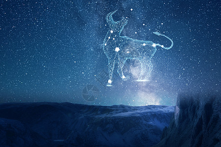 鹿和星空图片