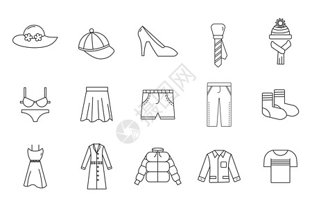 四角短裤矢量可爱衣物图标插画