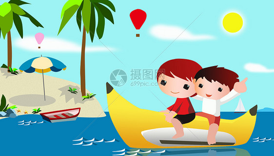 大暑，快乐的暑假----香蕉船图片