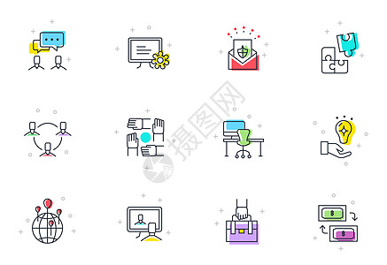 商务团队办公图标icon高清图片