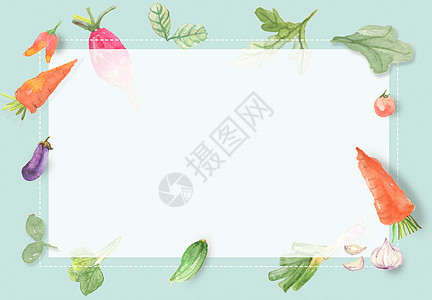 手绘水彩果蔬海报图片