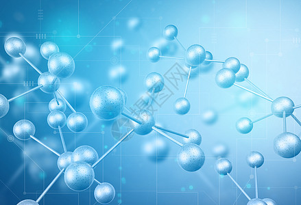 现代医学分子结构背景设计图片