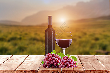 创意庄园葡萄酒图片